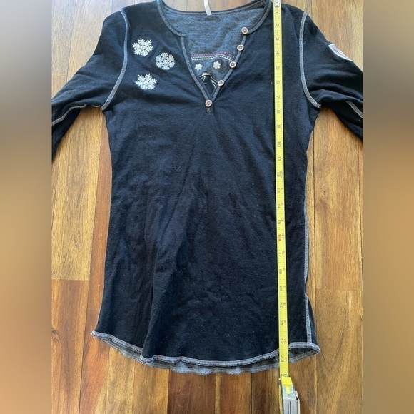 Alp N Rock Gondola Henley long sleeve black embroidered shirt - Picture 10 of 11